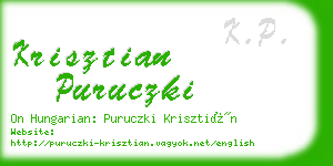 krisztian puruczki business card